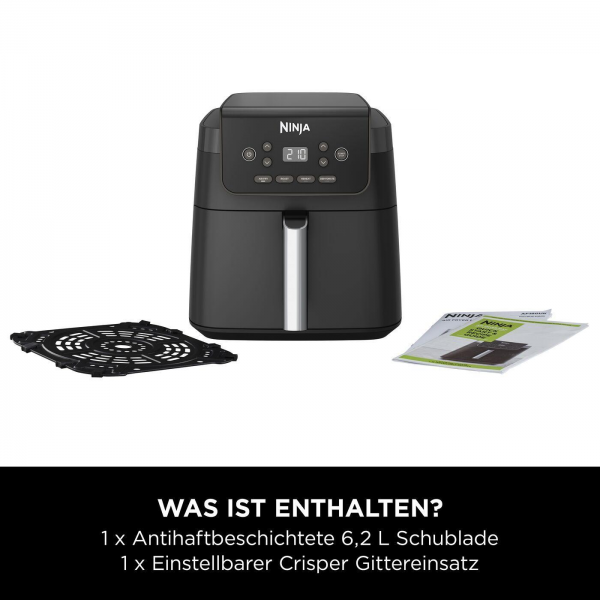 Ninja AF170EU fryer Single 6.2 L Stand-alone 2000 W Hot air fryer Black