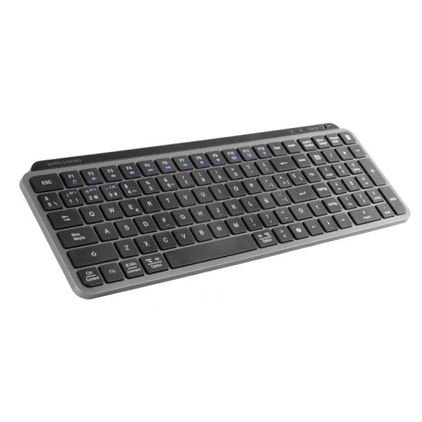 Teclado Mars Gaming Mksilenkeyses Wireless Bt + 2.4 Bateria 200h Copilot Perfil Bajo Negro