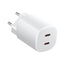 Cargador de Pared XIAOMI Nano Turbo - 45W GaN  2xUSB Tipo C  Blanco