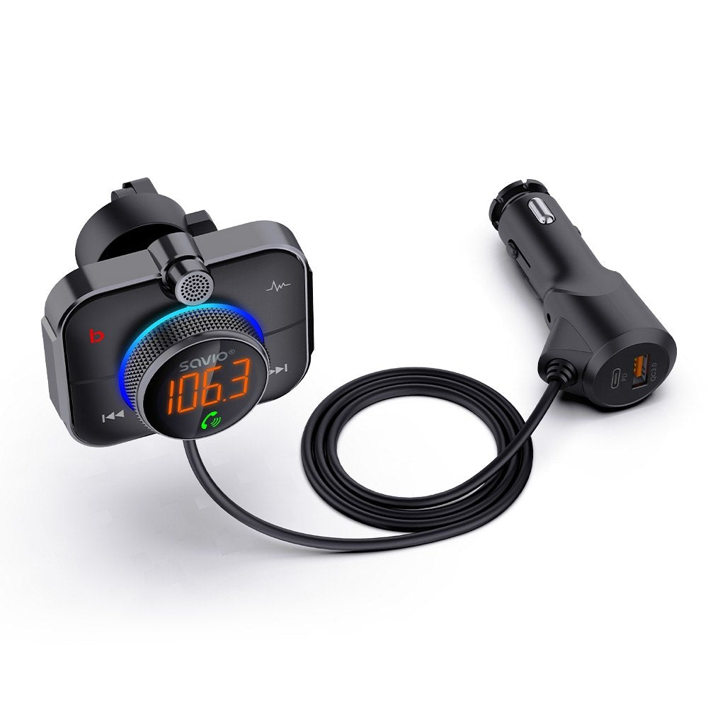 Transmisor Fm Bluetooth 5.0 Coche Savio Tr-14