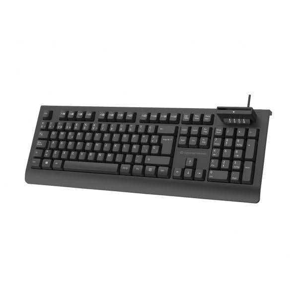 Teclado Conceptronic Kayne01es V2 Con Lector Dnie Compatible Con Dni 3.0 Y Tarjeta Sanitaria