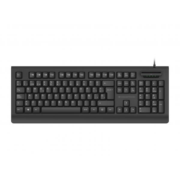 Teclado Conceptronic Kayne01es V2 Con Lector Dnie Compatible Con Dni 3.0 Y Tarjeta Sanitaria