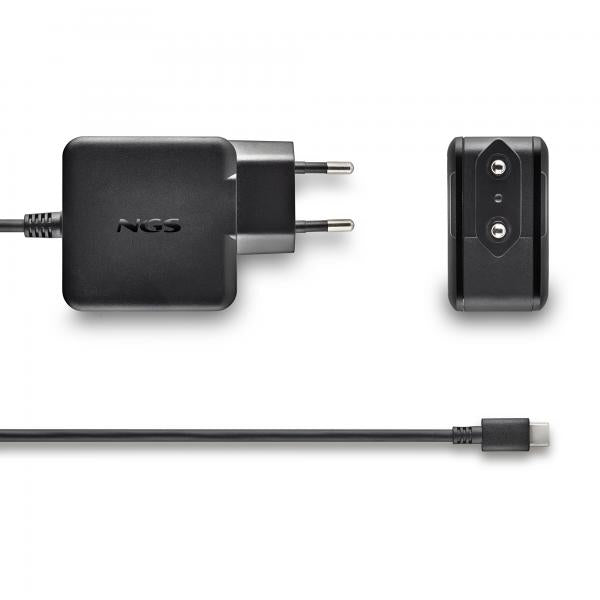 Cargador para Portátil NGS GAN45W-C - 45W GaN  USB Tipo C  1.5m  Negro