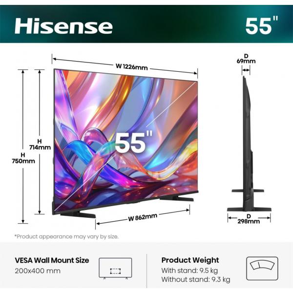 Hisense 55Q7S Smart TV QLED 55" 4K Quad Core Negro