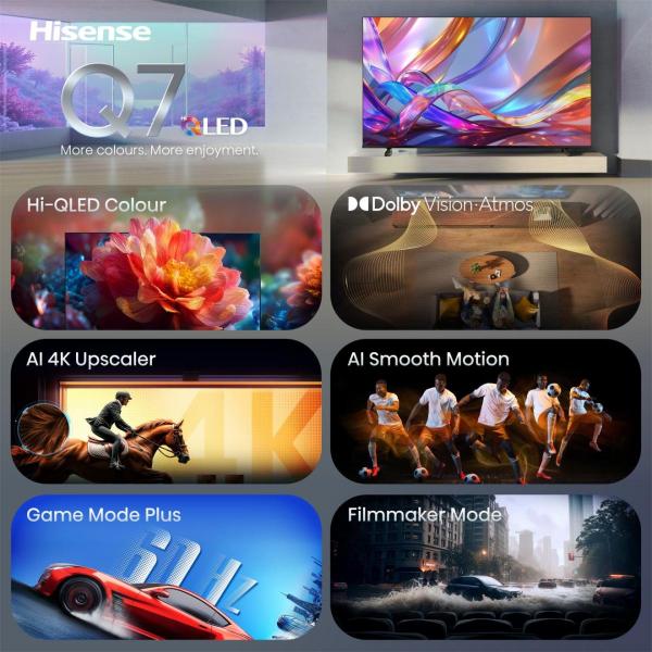 Hisense 55Q7S Smart TV QLED 55" 4K Quad Core Negro