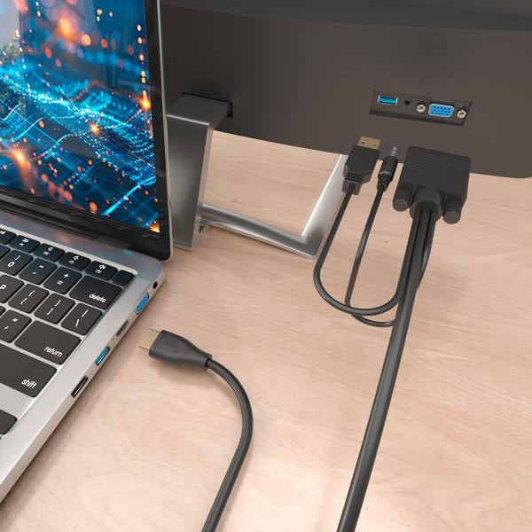 Cable Conversor Aisens A122-1013 Svga Macho Usb Macho Jack M