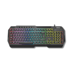 Pack Gaming con Cable KROM Kenta - Teclado Membrana  Ratón ptico  Auriculares con Micrófono  Alfombrilla  Retroiluminado Negro