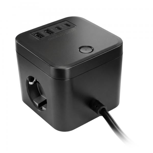 Cargador De Pared Mars Gaming Md - Cube35 35W 3X Schuko 2X U