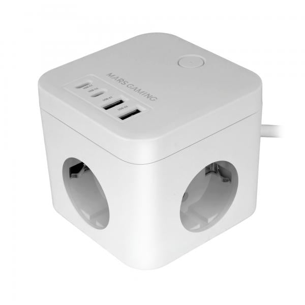 Cargador De Pared Mars Gaming Md - Cube35W 35W 3X Schuko 2X