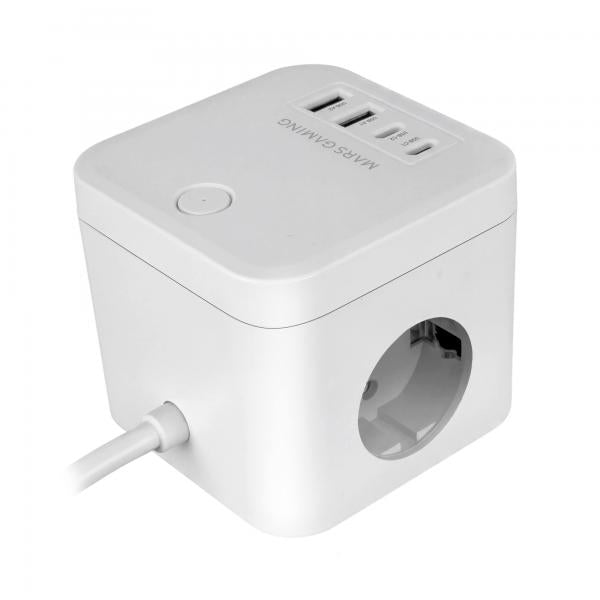 Cargador De Pared Mars Gaming Md - Cube35W 35W 3X Schuko 2X