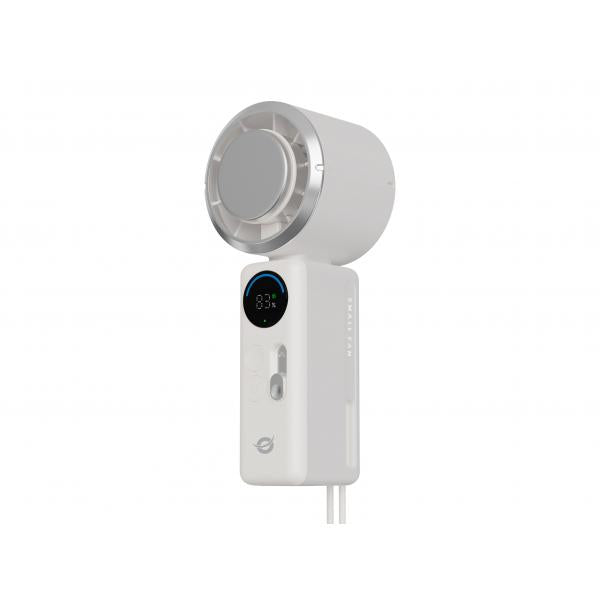 Ventilador Mini Portatil Conceptronic Aeriva03c Turbo Placa Enfriamiento Pantalla Digital Blanco Cre
