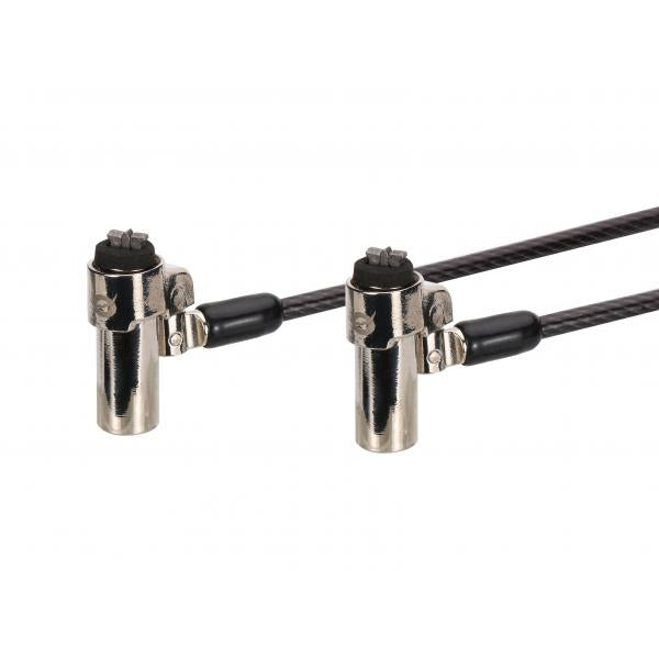 Cable De Seguridad Conceptronic Custodio02bnmt Doble Cabezal Con Llave Compatible Con Llave Maestra