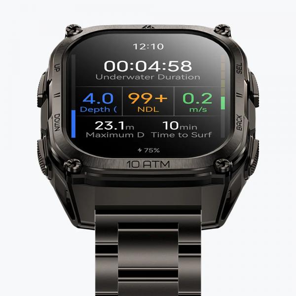 Kospet Tank M4 Special Edition Smartwatch 1,96" AMOLED 15 días GPS 10 ATM Negro