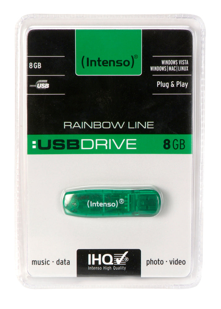 Pendrive Intenso Rainbow Verde 8GB USB2.0