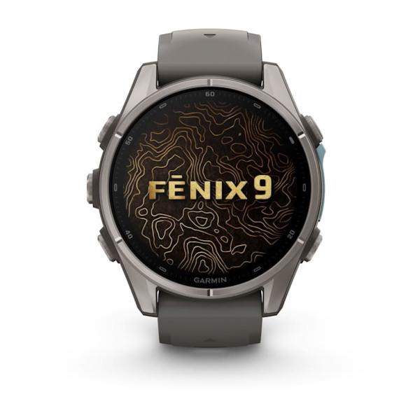 Garmin Fenix 9 Titanio Con Correa De Silicona En Gris / Smartwatch 43mm