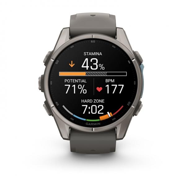 Garmin Fenix 9 Titanio Con Correa De Silicona En Gris / Smartwatch 43mm