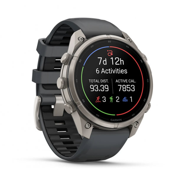 Garmin Fenix 9 Pro Titanio Con Correa De Silicona En Gris / Smartwatch 47mm / Lte Inreach Main Image
