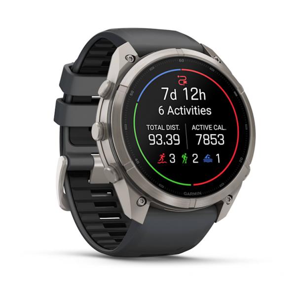 Garmin Fenix 9 Pro Titanio Con Correa De Silicona En Gris / Smartwatch 51mm