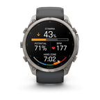 Garmin Fenix 9 Pro Titanio Con Correa De Silicona En Gris / Smartwatch 51mm