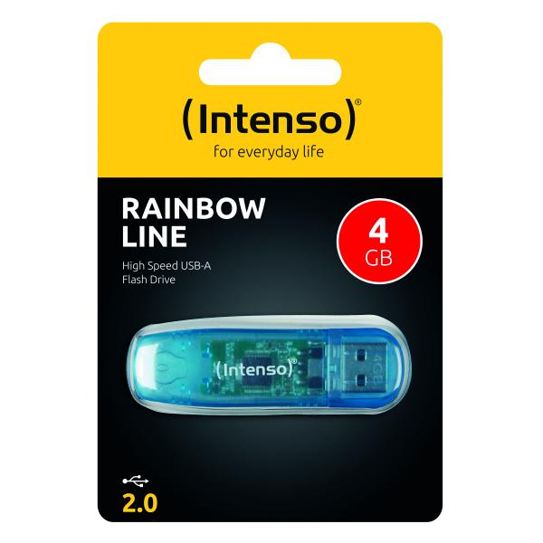 Pendrive 4GB USB2.0 INTENSO RAINBOW Negro