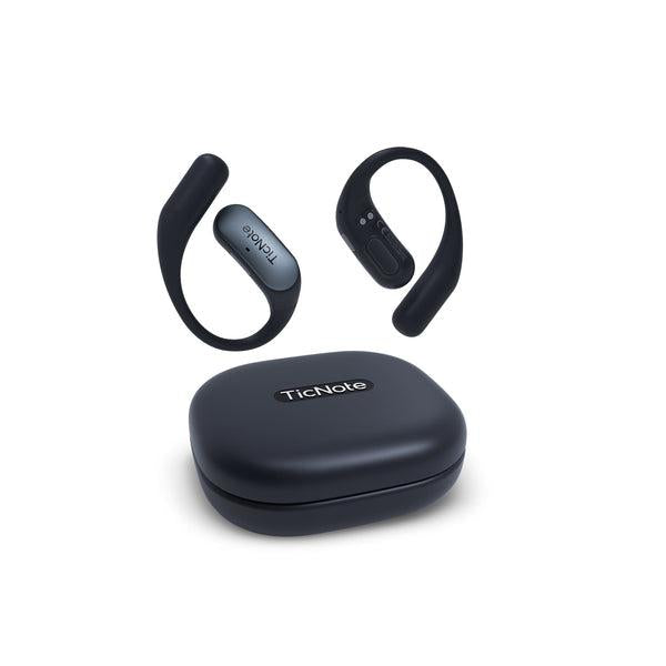 Mobvoi TicNote Pods 4G Open-Ear Negro con transcripción IA Bluetooth 5.3 25h IPX4 Multipunto Auriculares inalámbricos