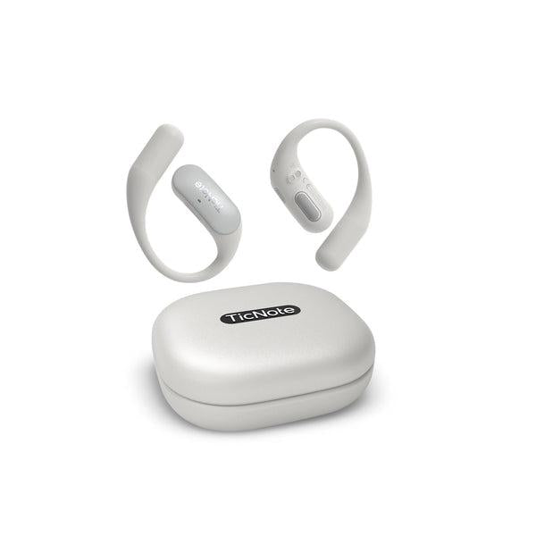 Mobvoi TicNote Pods 4G Open-Ear Blanco con transcripción IA Bluetooth 5.3 25h IPX4 Multipunto Auriculares inalámbricos