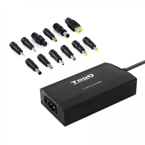 Cargador Universal De Portatil Tooq Tqlc-100bs01m 100w 12 Conectores Puerto Usb