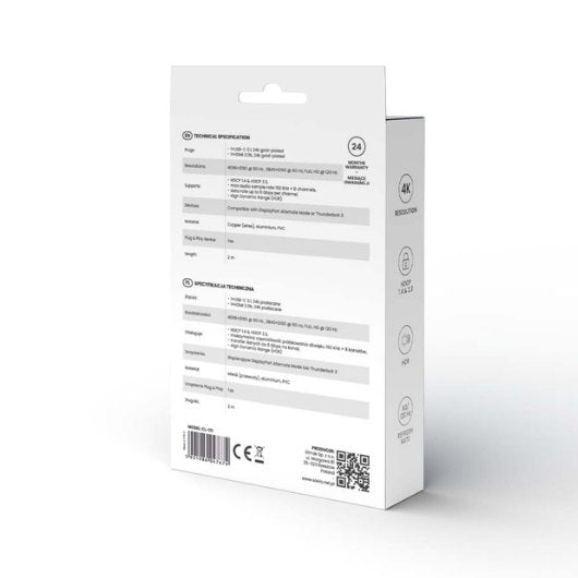 Cable Usb-c A Hdmi 2.0 4k 2m Savio Cl-171 Main Image