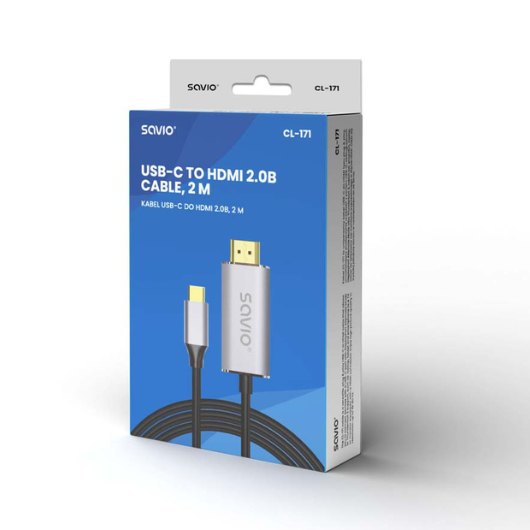 Cable Usb-c A Hdmi 2.0 4k 2m Savio Cl-171