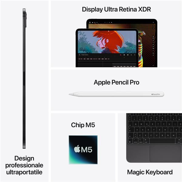 Apple Ipad Pro 11 Pulgadas 12gb 256gb Wifi + Cellular Space Black - Oled - Chip M5 - 12mpx