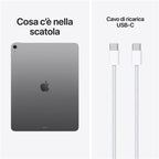 Apple iPad Air 13" 8th Wi-Fi/ M4/ 256GB/ Gris Espacial