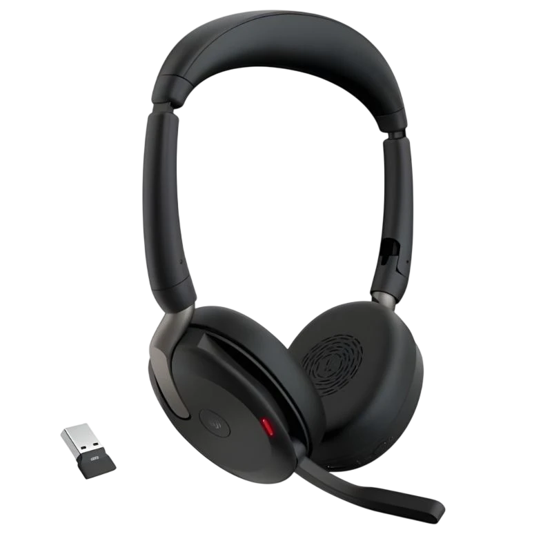 Jabra Evolve2 65 Flex Stereo USB-A Negro Diadema Bluetooth 5.2 32h Auriculares inalámbricos