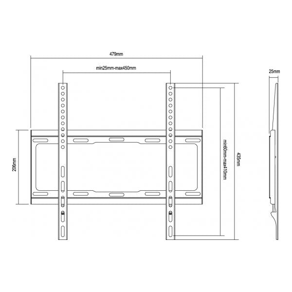 Soporte Pantalla Equip 32 Pulgadas - 55 Pulgadas Fijo Vesa Max. 400x400