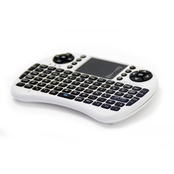 Mini Teclado Inalambrico Wireless 2.4ghz Phoenix Touchpad Multimedia Smart Tv - Tvbox - Android Tv - Color Blanco Y Negro