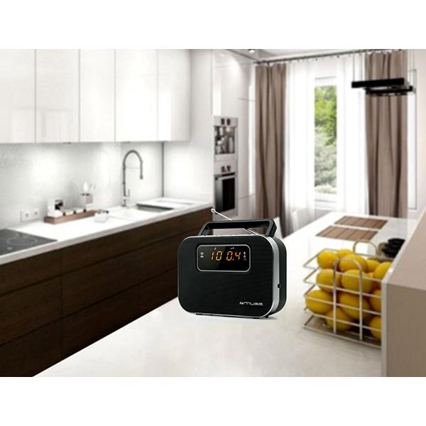 Muse M-081 R Negro / Radio Despertador Portátil Main Image