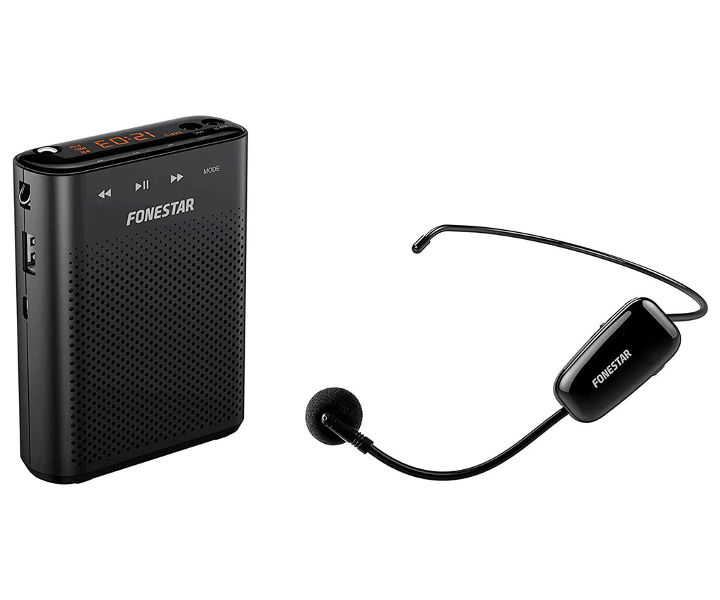Fonestar Alta-voz-w30 Black / Amplificador Portátil Para Cintura Con Micrófono Inalámbrico