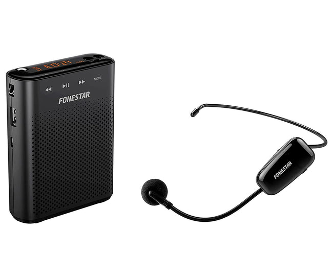 Fonestar Alta-voz-w30 Black / Amplificador Portátil Para Cintura Con Micrófono Inalámbrico Hover Image