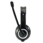 Auricular Equip Usb + Microfono Flexible Control De Volumen Negro