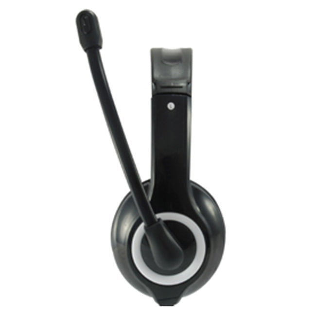 Auricular Equip Usb + Microfono Flexible Control De Volumen Negro Main Image