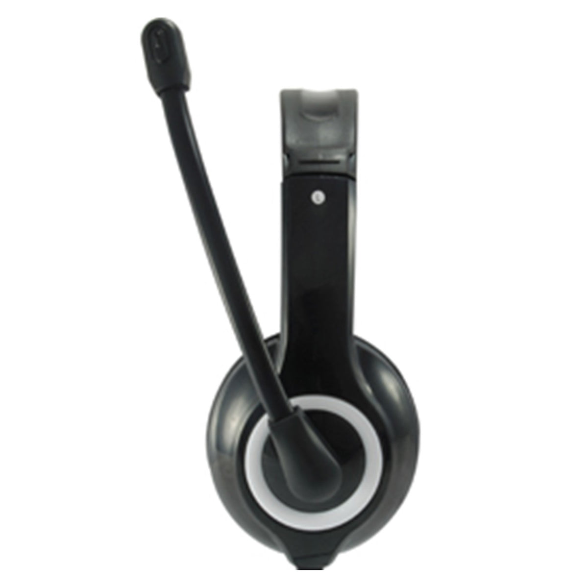 Auricular Equip Usb + Microfono Flexible Control De Volumen Negro