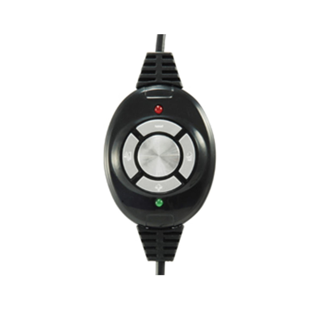 Auricular Equip Usb + Microfono Flexible Control De Volumen Negro