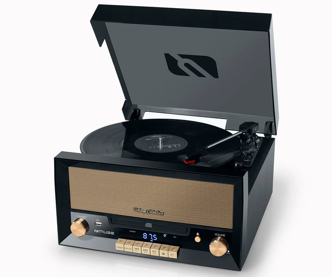 Muse Mt-110 Bt Black / Microcadena Con Altavoces Y Tocadiscos Hover Image