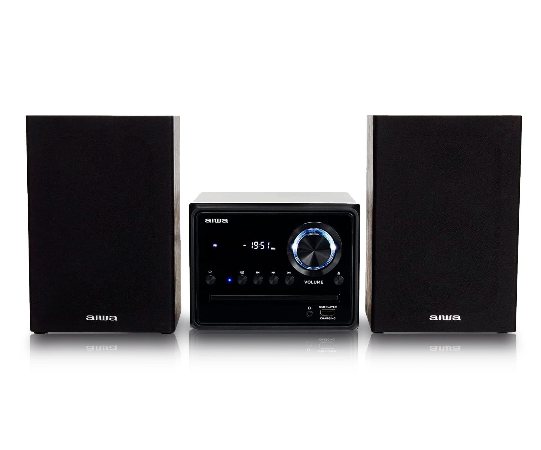 Aiwa Msbtu-300 Black / Microcadena 20w Con Altavoces