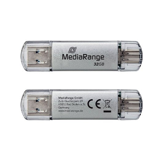 Pendrive Combo 64gb Usb 3.2 Mediarange