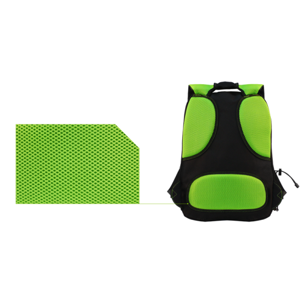 MOCHILA GAMING KEEP OUT BK7 PARA PORTATILES 15,6" CON MULTIPLES BOLSILLOS COLOR NEGRO Y VERDE