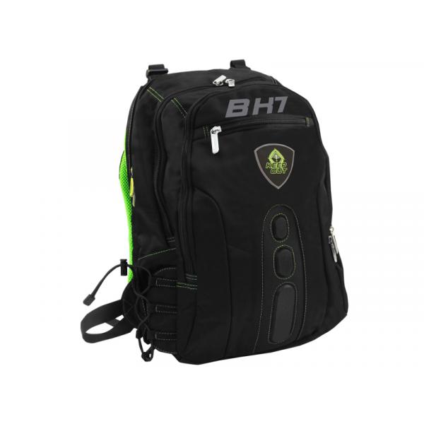MOCHILA GAMING KEEP OUT BK7 PARA PORTATILES 15,6" CON MULTIPLES BOLSILLOS COLOR NEGRO Y VERDE