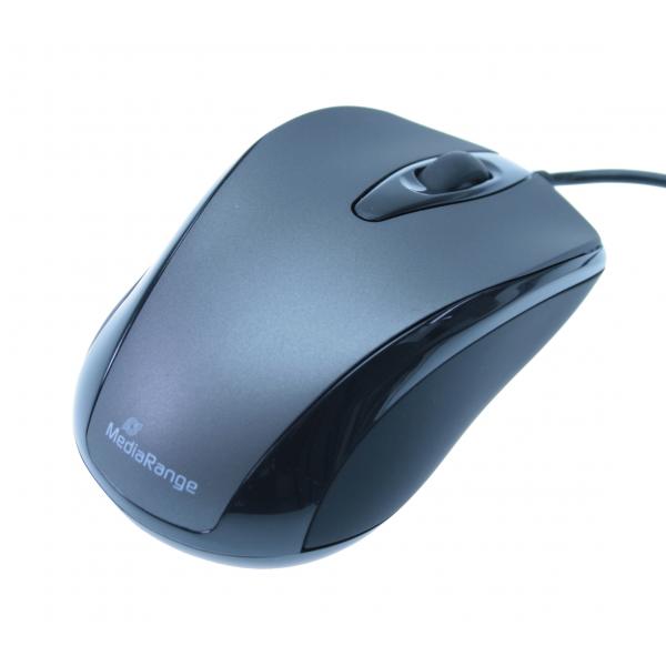Raton Optico Mediarange Mros201 Bk-grey