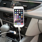 Soporte Smartphone Para Coche Con Dos Tomas Usb Value
