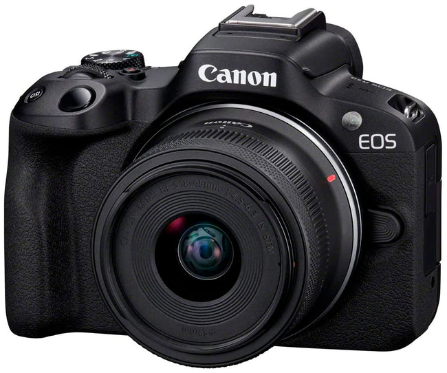 Canon Eos R50 Black + Objetivo Canon Rf-s 18-45mm Is Stm / Cámara Mirrorless Hover Image