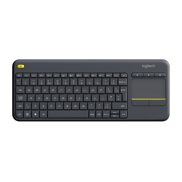 Teclado Logitech Wireless K400 Black Plus Touch Pad P/n:920-007137